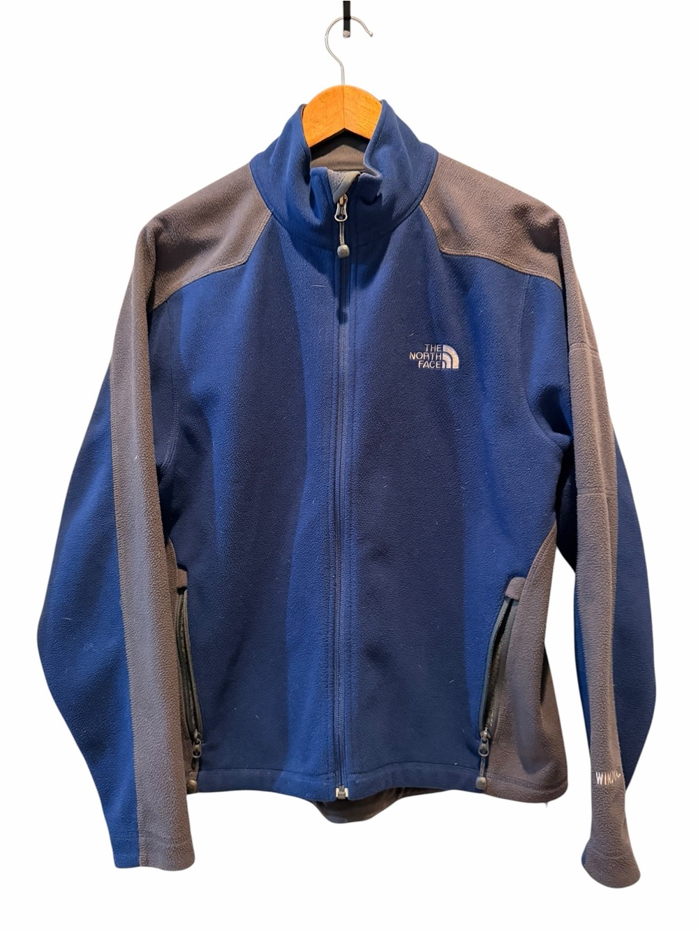 The North Face Blue and Gray Lightweight Fleece Jacket (men’s small)